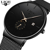 LIGE 2020 Fashion Mens Watches Top Brand Luxury Quartz