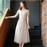 Silver Shiny Lurex Knitted Womens