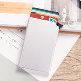 RFID Anti-theft Smart Wallet Thin ID Card Holder Unisex Automatically Solid Metal Bank
