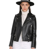 Spring Genuine Leather Jacket Women