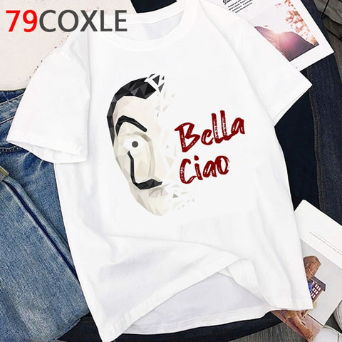 La Casa De Papel T Shirt Men Funny Cartoon Money Heist Tshirt House of Paper  Bella Ciao