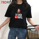 La Casa De Papel T Shirt Men Funny Cartoon Money Heist Tshirt House of Paper  Bella Ciao