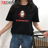 La Casa De Papel T Shirt Men Funny Cartoon Money Heist Tshirt House of Paper  Bella Ciao