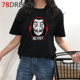 La Casa De Papel T Shirt Men Funny Cartoon Money Heist Tshirt House of Paper  Bella Ciao