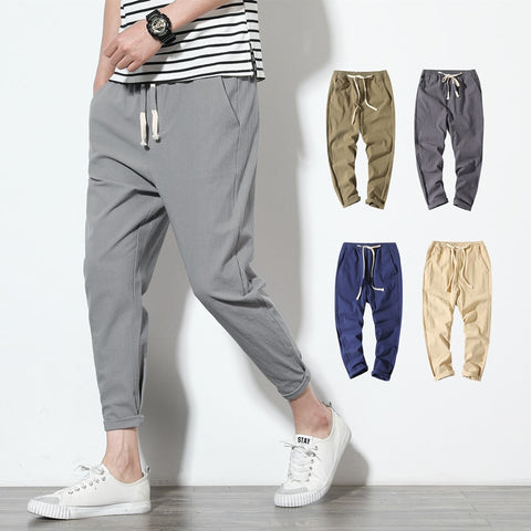 Cotton Joggers Men Solid Men's Harem Pants 2020 Summer