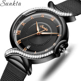 SUNKTA 2020 Watch Women NEW Luxury Brand Fashion Stainless Steel
