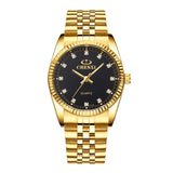 CHENXI Luxury Couple Watch Golden Fashion Stainless Steel  Wrist Watches For Women & Men