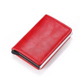 Bycobecy Credit Card Holder Wallet Men Women Metal RFID Vintage Aluminium
