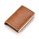 Bycobecy Credit Card Holder Wallet Men Women Metal RFID Vintage Aluminium