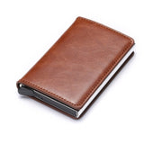 Bycobecy Credit Card Holder Wallet Men Women Metal RFID Vintage Aluminium