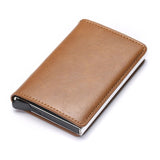 Bycobecy Credit Card Holder Wallet Men Women Metal RFID Vintage Aluminium