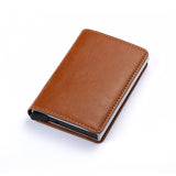 Bycobecy Credit Card Holder Wallet Men Women Metal RFID Vintage Aluminium