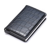 Bycobecy Credit Card Holder Wallet Men Women Metal RFID Vintage Aluminium