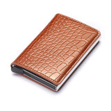 Bycobecy Credit Card Holder Wallet Men Women Metal RFID Vintage Aluminium