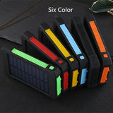 Hot Solar Power Bank Waterproof 30000mAh Solar Charger 2 USB Ports External Charger Powerbank for Xiaomi MI iPhone 8 Smartphone