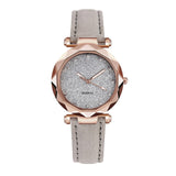 Casual Women Romantic Starry Sky Wrist Watch Leather Rhinestone Designer