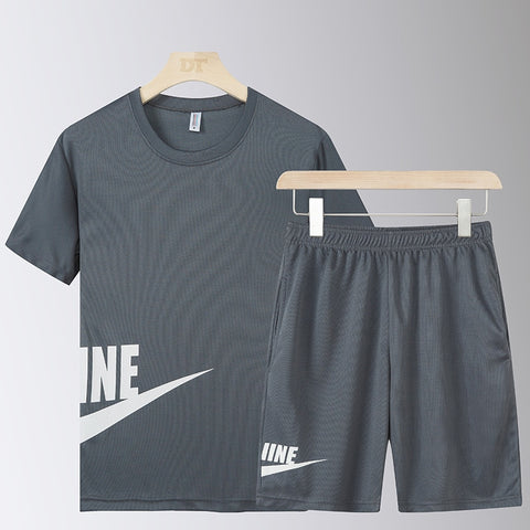 Casual Male Tracksuit Clothing Summer Men Set Fitness Suit Sporting