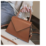 Flap Vintage PU Leather Brown Crossbody Bags