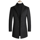 Mountainskin Men Wool Blends Coats Autumn Winter New Solid Color High Quality