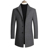 Mountainskin Men Wool Blends Coats Autumn Winter New Solid Color High Quality