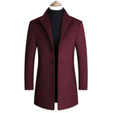 Mountainskin Men Wool Blends Coats Autumn Winter New Solid Color High Quality
