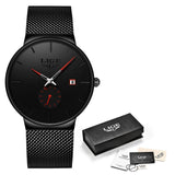 LIGE Quartz Watch Women And Men Watch Top Brand Luxury Famous Dress Fashion