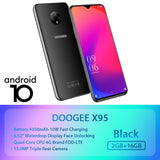 Prémisse mondiale DOOGEE X95 Android 10 4G-LTE téléphones portables 6.52 "affichage MTK6737 16GB ROM double SIM 13MP Triple caméra 4350mAh batterie