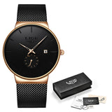 LIGE Mens Watches Top Luxury Brand Men Fashion Business Watch Casual Analog Quartz