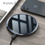 KUULAA Cargador Inalámbrico Rápido, Qi Inalámbrica Carga Rápida 10W para iPhone XS/XS MAX/XR/ X/ 8 Plus/ 8, Wireless Quick Charger para Samsung Galaxy S9+ S9 S8 Plus S8 S7 Note8, etc.