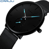 CRRJU Fashion Mens Watches Top Brand Luxury Quartz