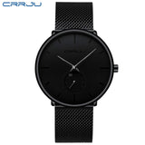CRRJU Fashion Mens Watches Top Brand Luxury Quartz
