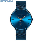 CRRJU Fashion Mens Watches Top Brand Luxury Quartz