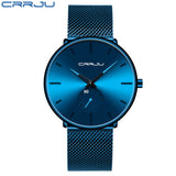 CRRJU Fashion Mens Watches Top Brand Luxury Quartz
