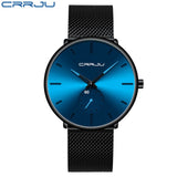 CRRJU Fashion Mens Watches Top Brand Luxury Quartz