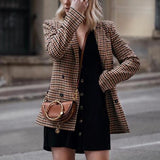 Plaid Blazers y chaquetas trabajo Oficina